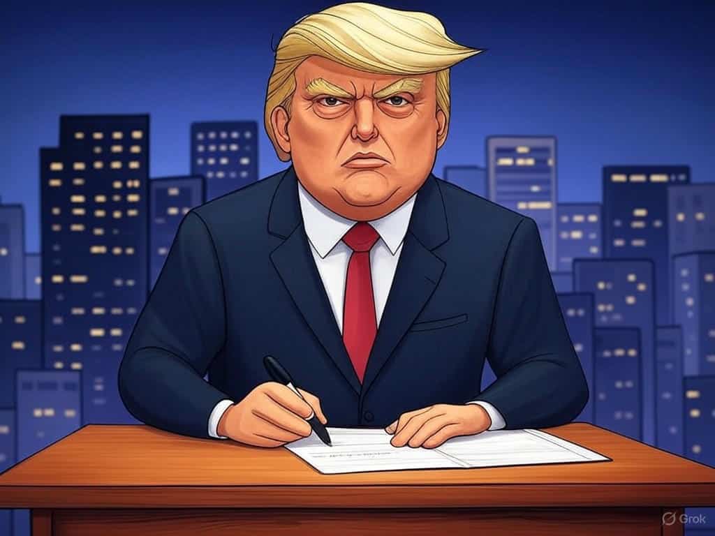 President Trump signing an executive order