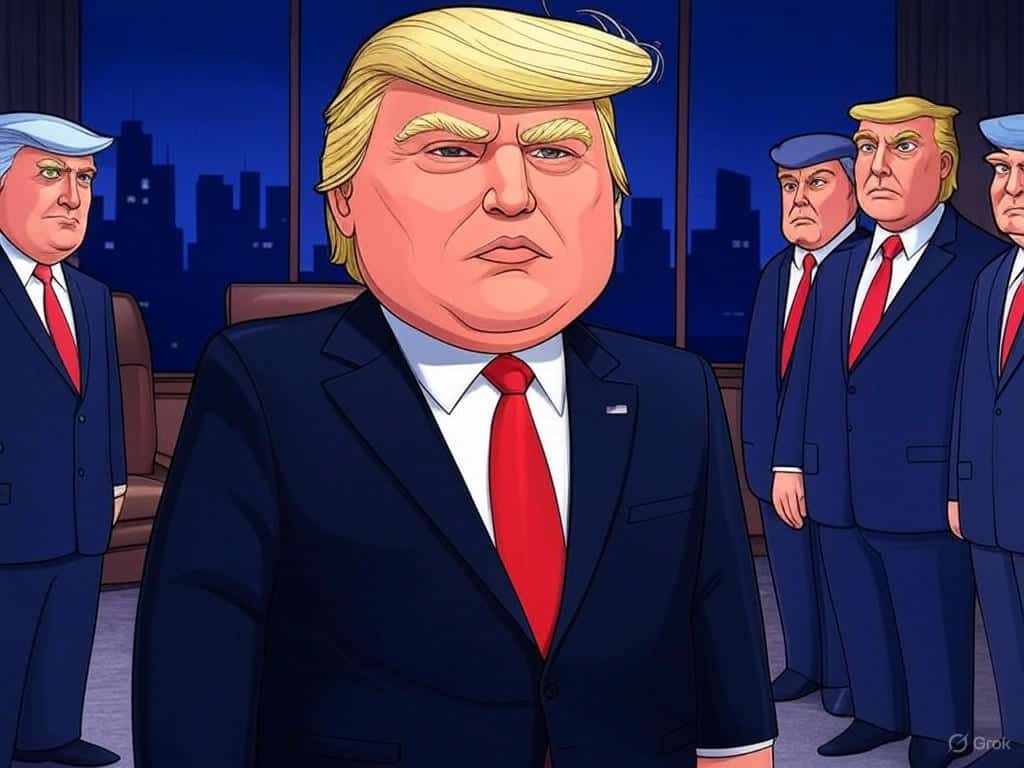 Newspaper headline about Trump mega-donors reacting to presidential pardon