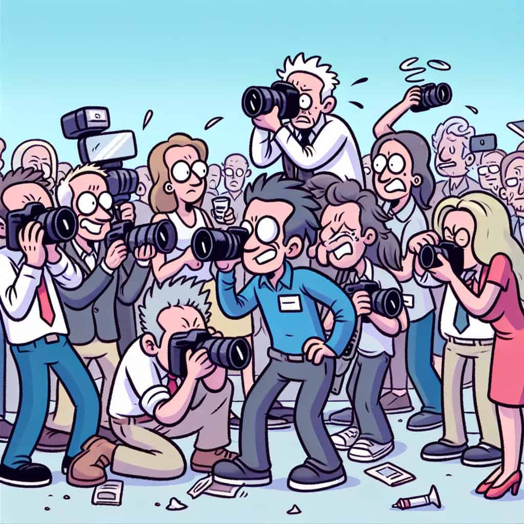 A subdued gathering of media professionals in a conference room