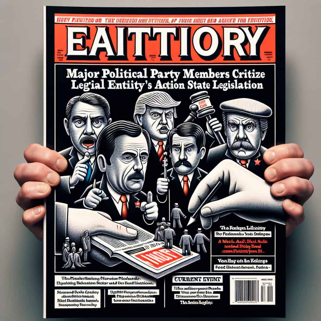 Political cartoon depicting Democrats crying and hiding from FBI agents in a conservative satirical style