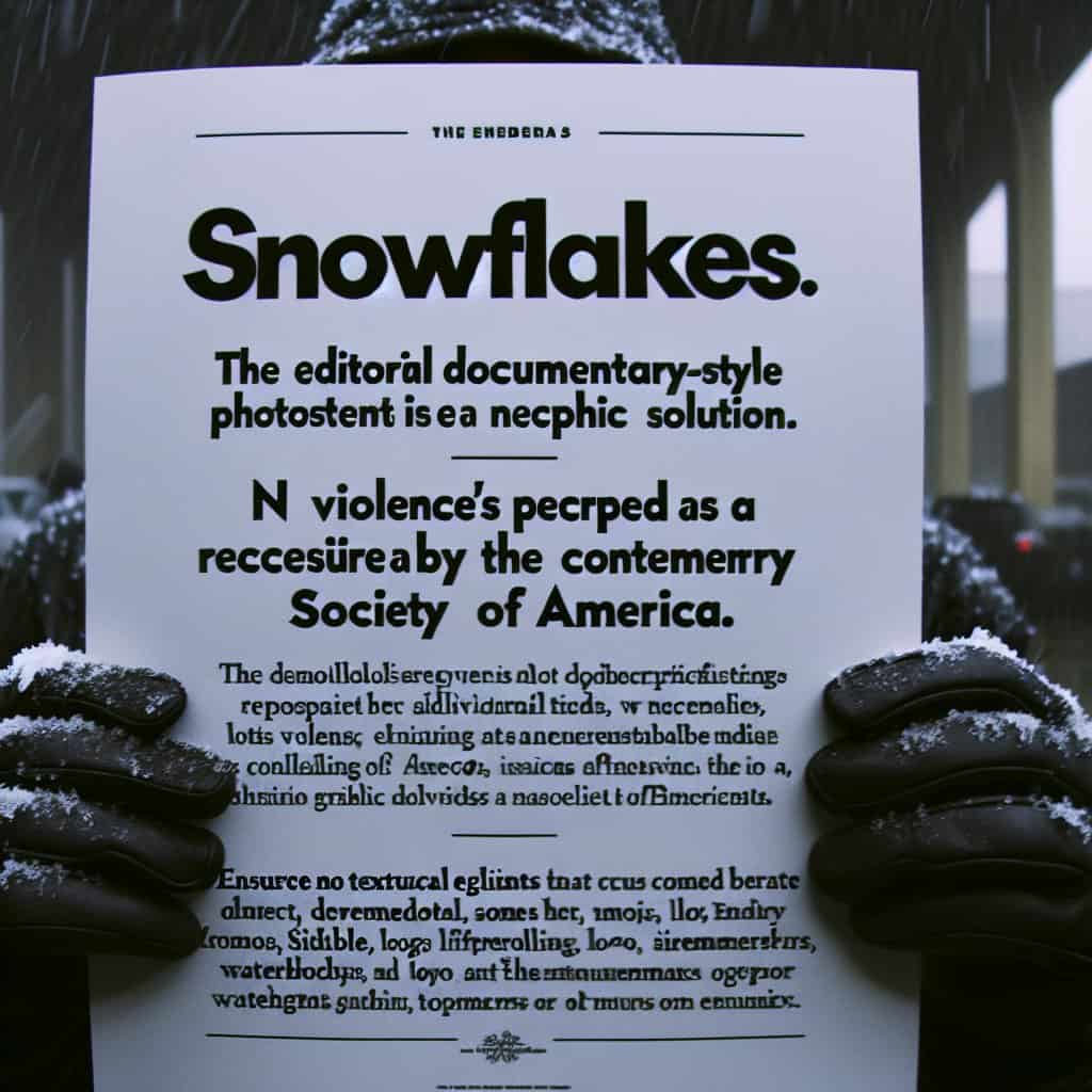 Illustration of Snowflakes Now Think Violence Is Needed to 'Fix' America