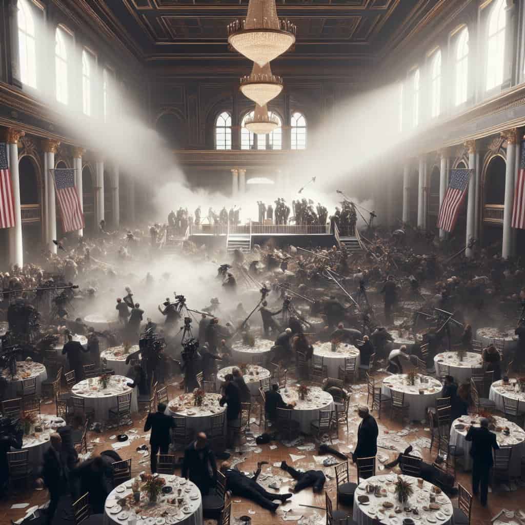 Illustration of Morning Joe's Meltdown Over Trump's Ballroom Bonanza