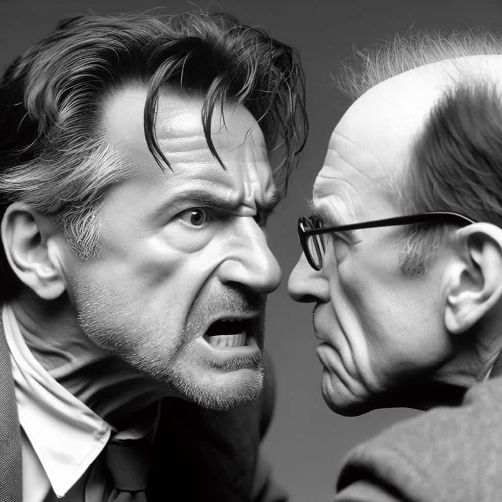 Illustration of Bill Maher's Hypocritical Outburst at Leavitt's Trump Defense