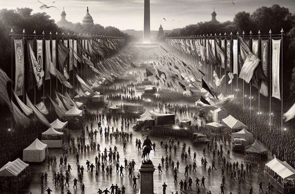 National Mall: A Battle of Banners and Statues