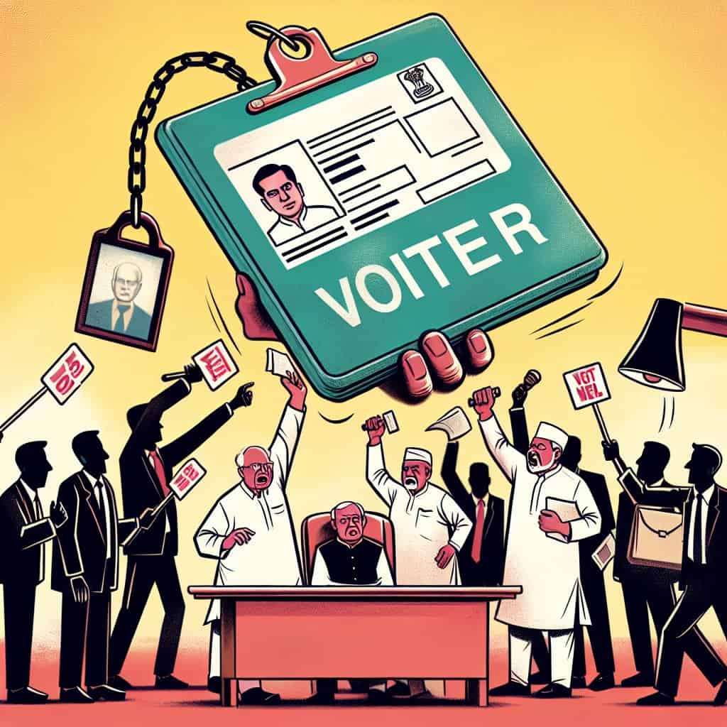 Illustration of Trump's Voter ID Bill: A Nightmare for Democrats