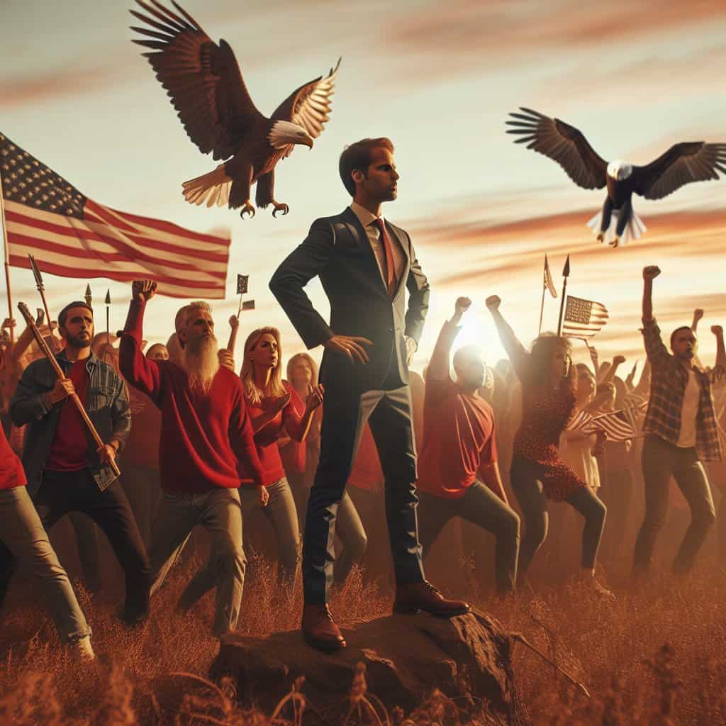 Illustration of Stratton's 'Courage' Campaign: A Liberal Fantasy