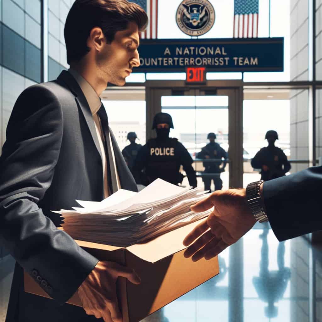 Illustration of National Counterterrorism Chief Quits Over Iran War
