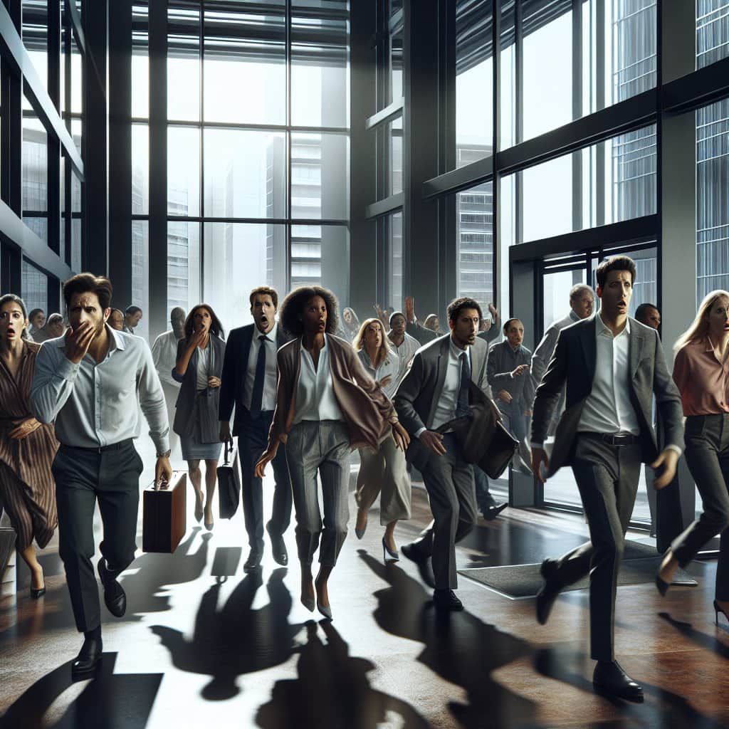 Illustration of Dems' Dramatic Exit Over Epstein Briefing 'Fake News'