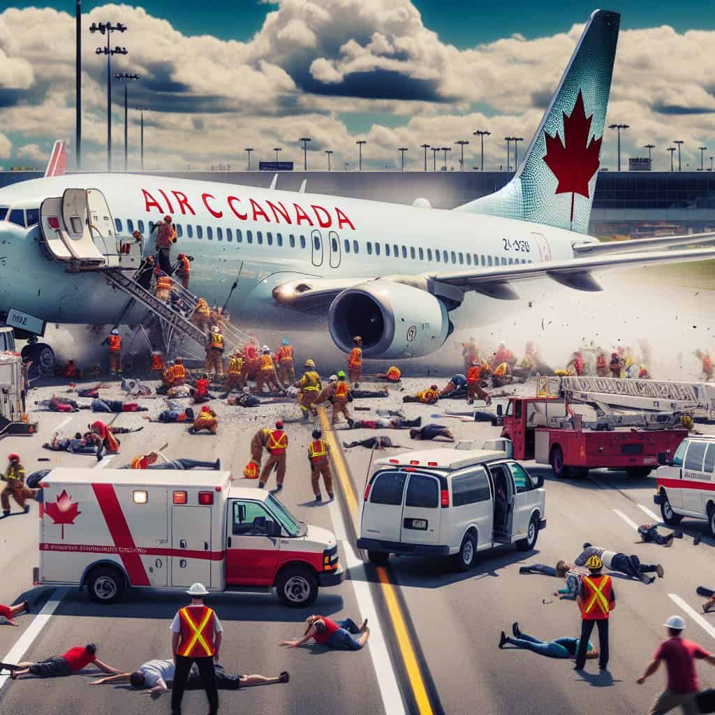 Illustration of Air Canada Bumps a Truck: LaGuardia Meltdown