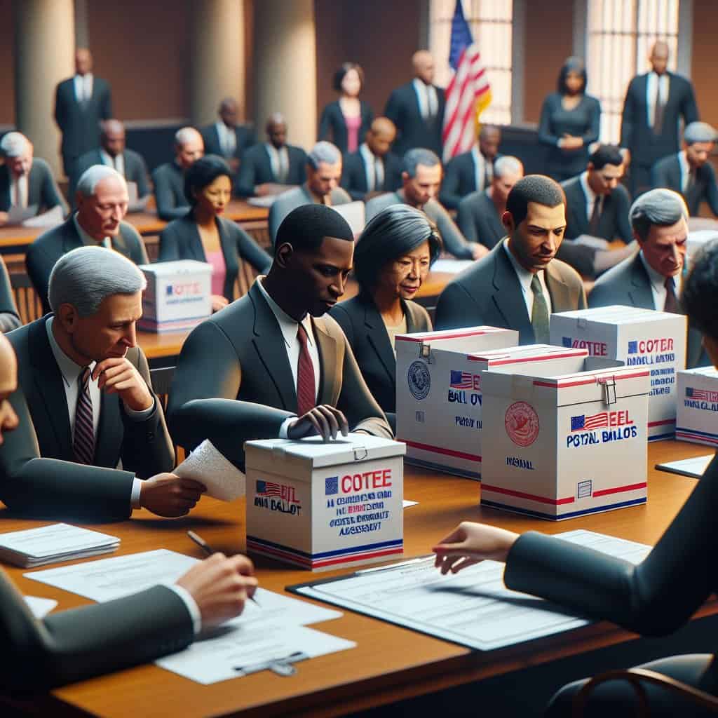 Illustration of Supreme Court Targets Mail-In Ballot Shenanigans