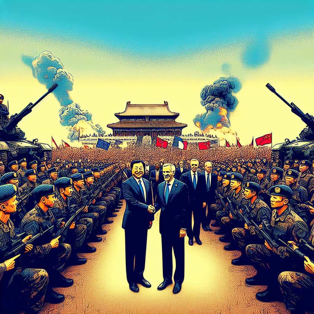 Illustration of Trump's China Visit Rescheduled Amid Iran Conflict