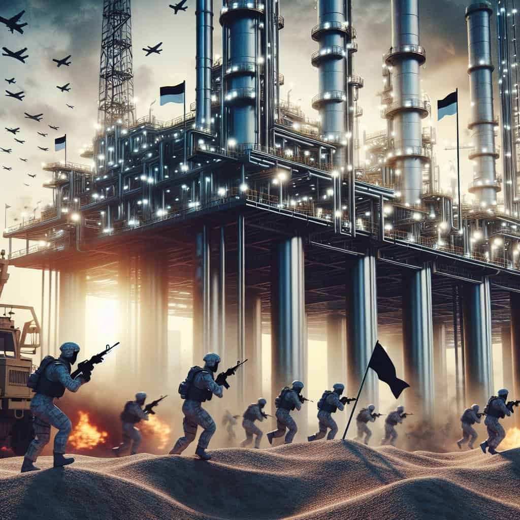 Illustration of Trump's Bold Strike on Iran's Oil Hub