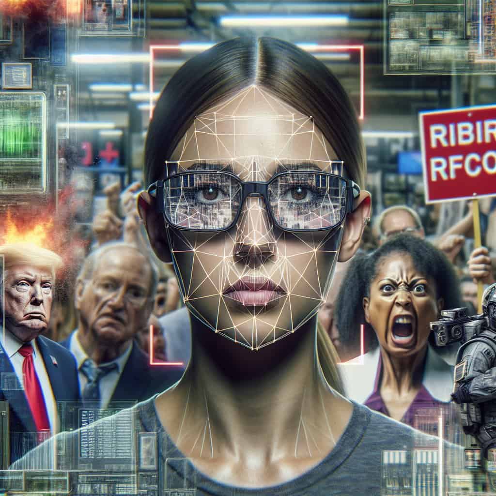 Illustration of Meta's Facial Recognition Glasses: Liberal Outrage