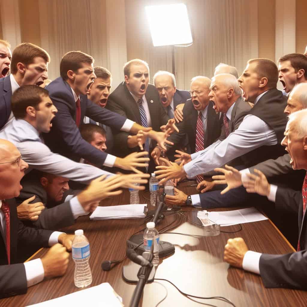 Illustration of Democrats' Desperate Impeachment Stunt Against Hegseth