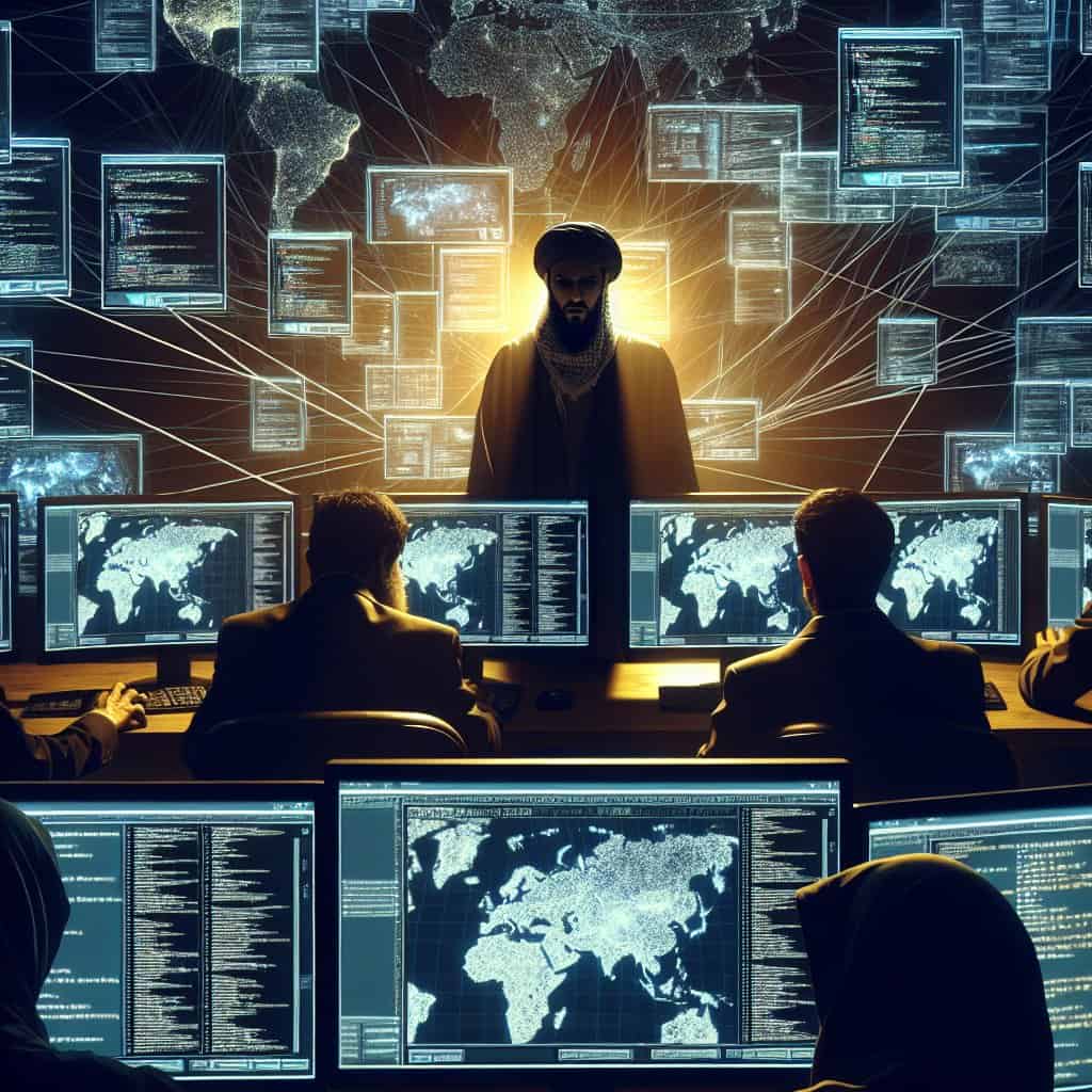 Illustration of Iranian Hackers: The New Cyber Threat