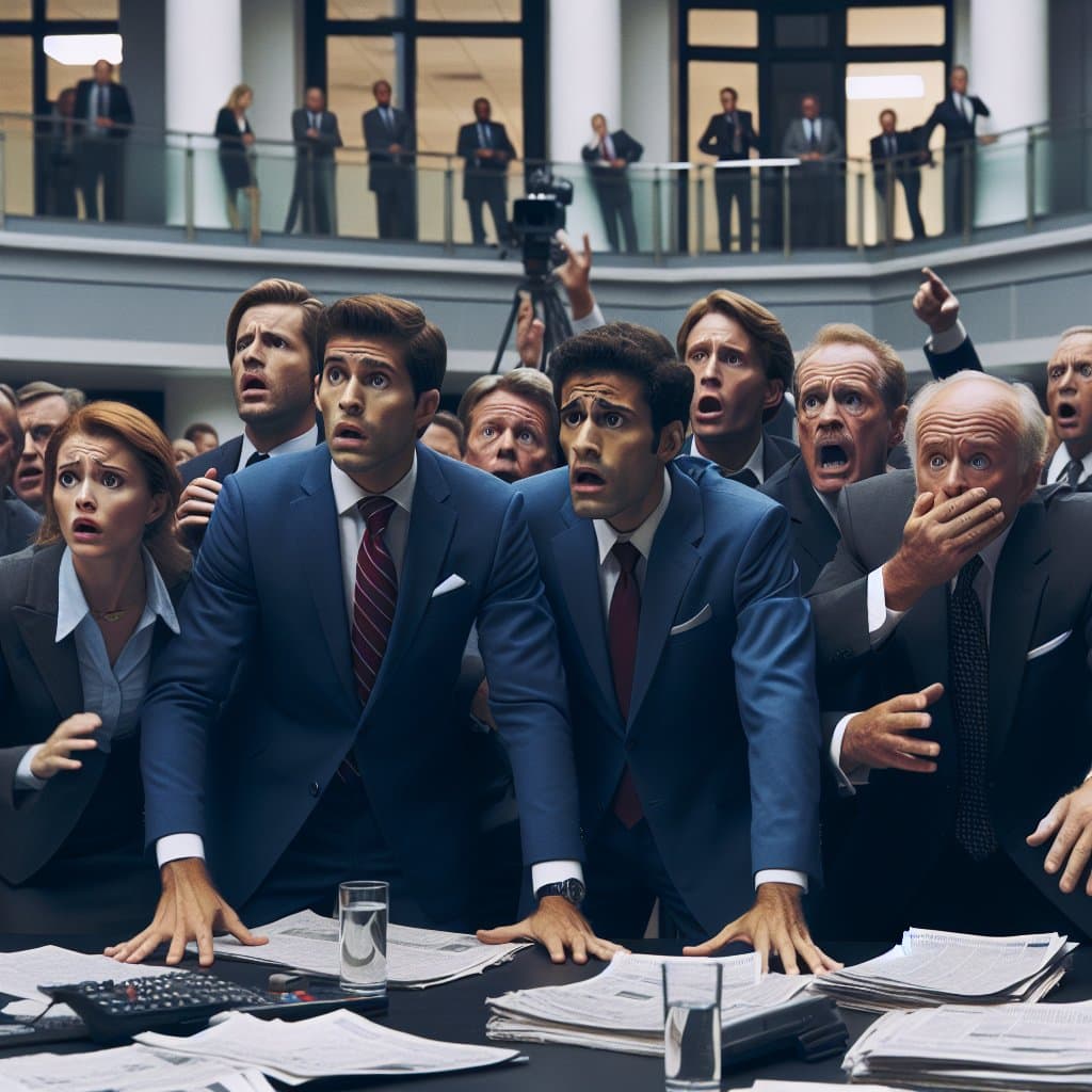 Illustration of Politicians Panic Over Trump's Iran Rant