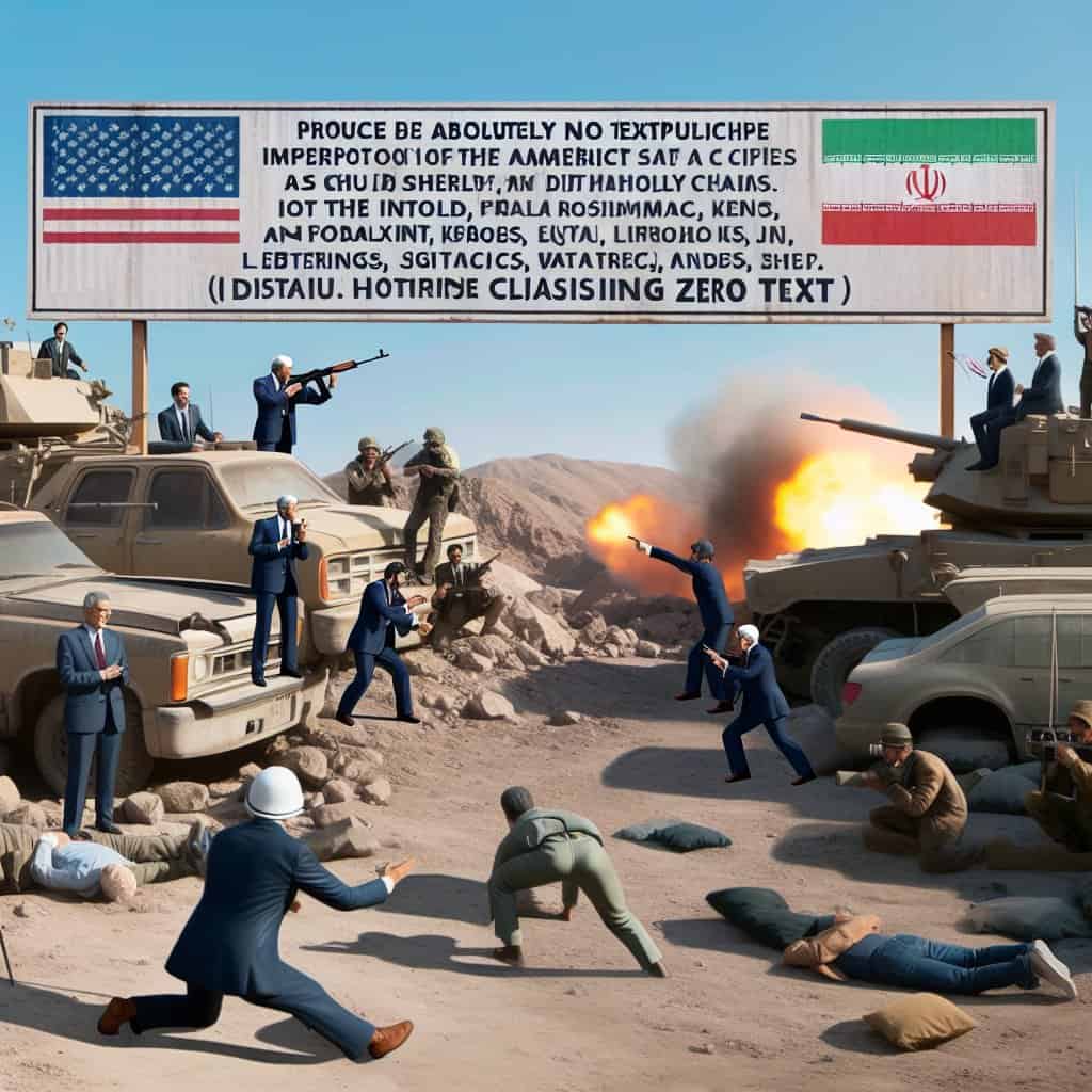Illustration of A Ceasefire Comedy: US and Iran's Clashing Claims