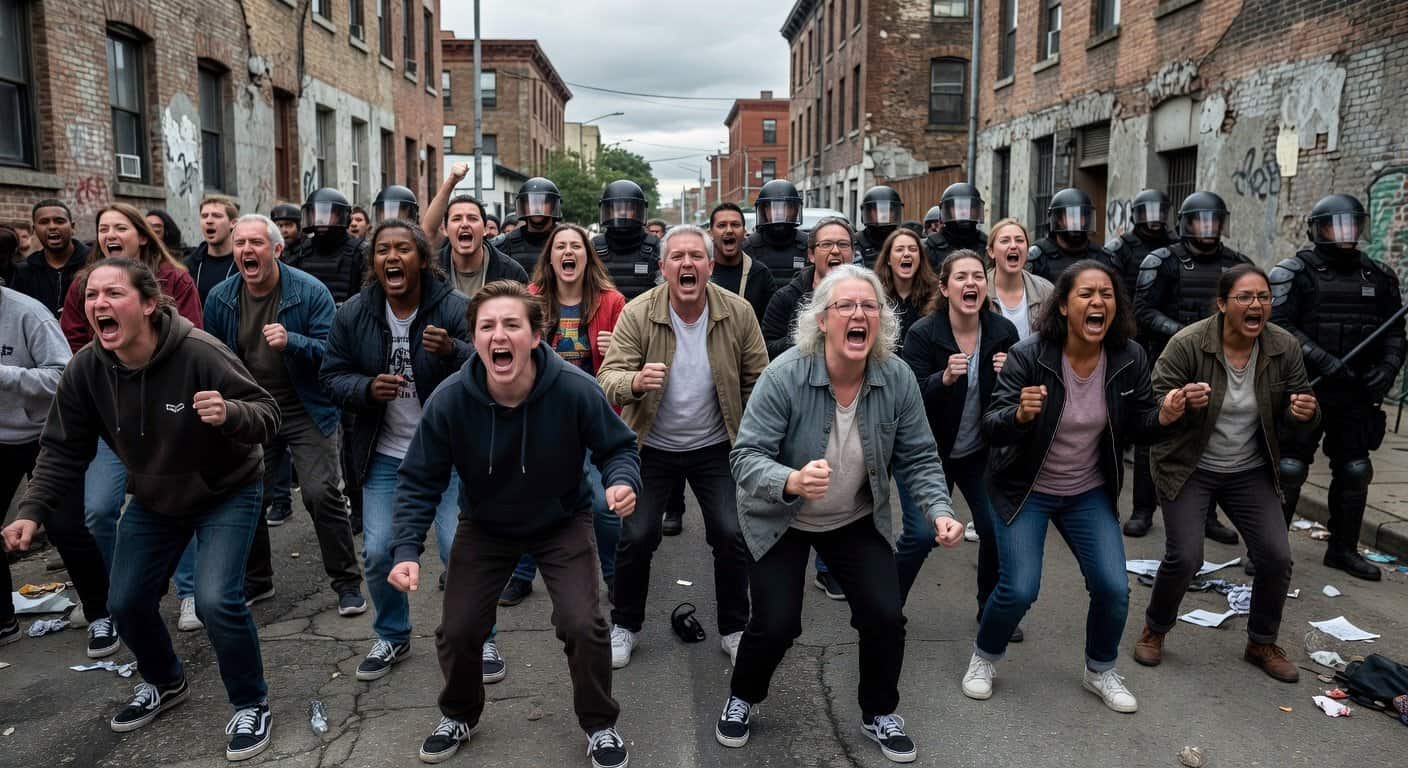 Illustration of Leftists Scream 'Purge!' Over Basic Voter Integrity Checks